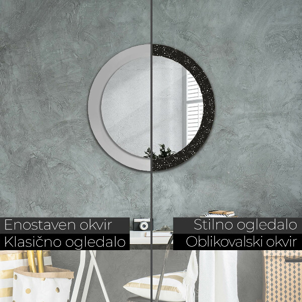 Oglinda cu decor rotunda Puncte haotice