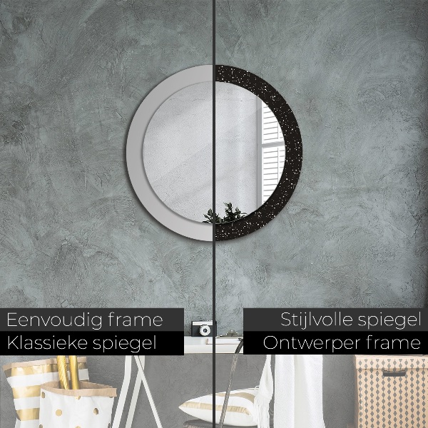 Oglinda cu decor rotunda Puncte haotice