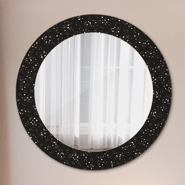 Oglinda cu decor rotunda Puncte haotice