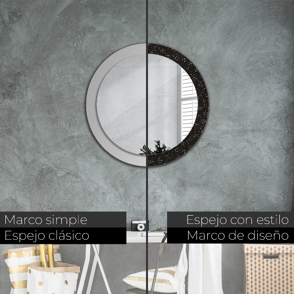 Oglinda cu decor rotunda Puncte haotice