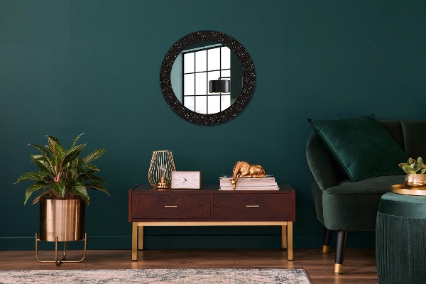 Oglinda cu decor rotunda Puncte haotice