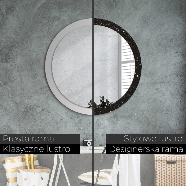 Oglinda cu decor rotunda Puncte haotice