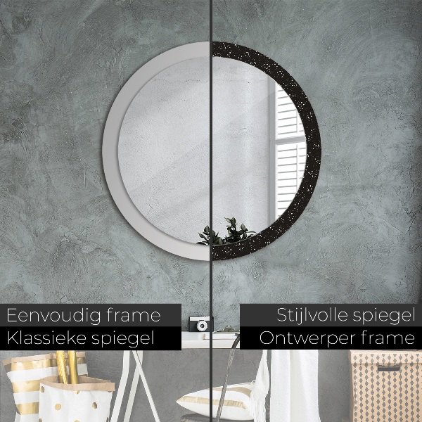 Oglinda cu decor rotunda Puncte haotice