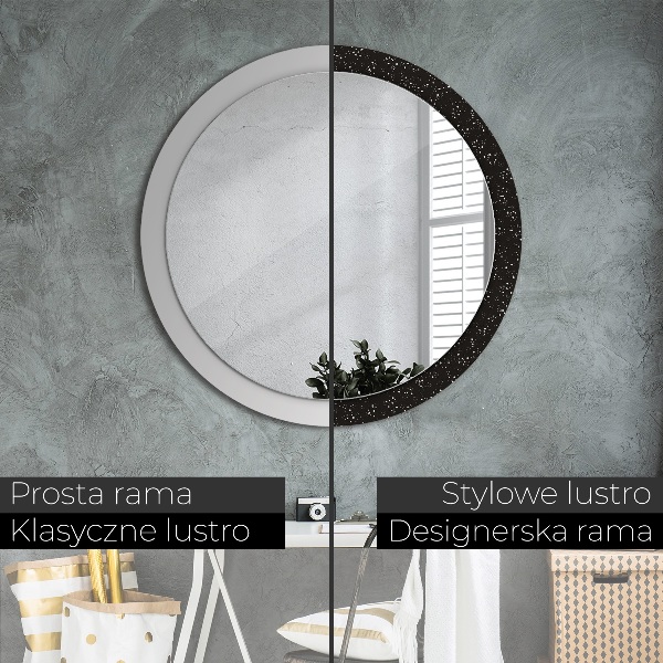 Oglinda cu decor rotunda Puncte haotice
