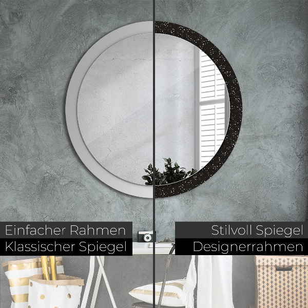 Oglinda cu decor rotunda Puncte haotice