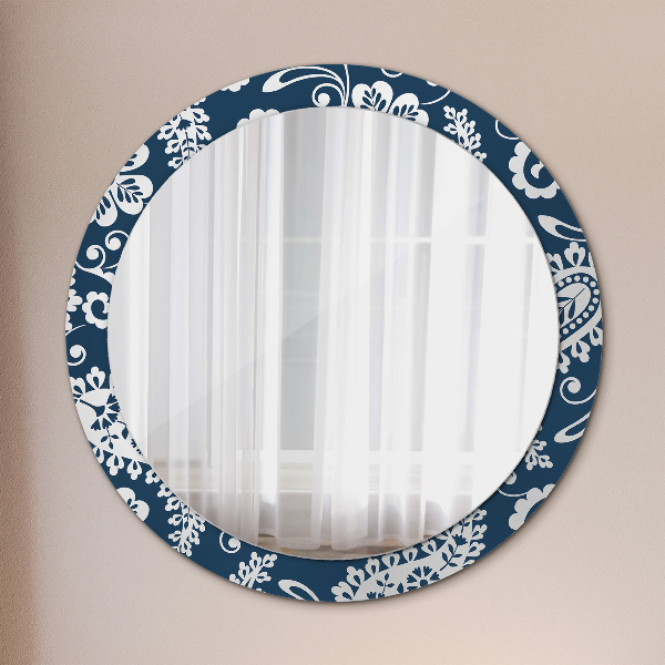 Oglinda cu decor rotunda Compoziția paisley