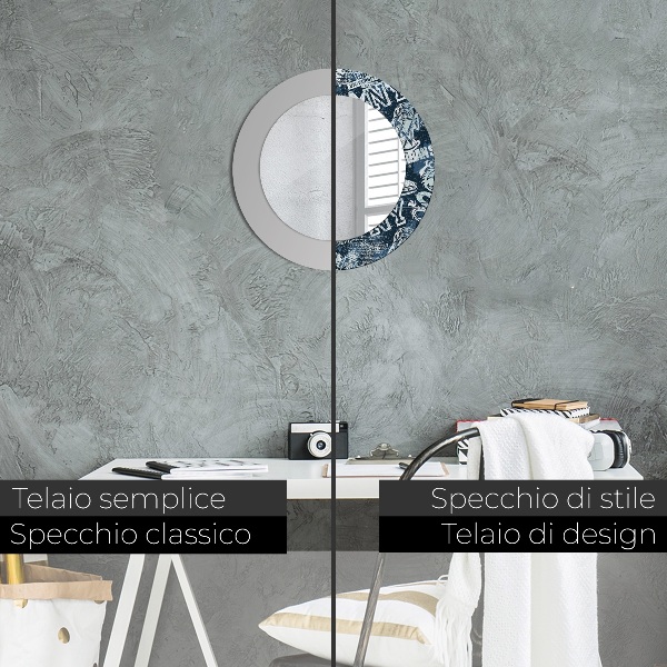 Oglinda rotunda imprimata Colaj