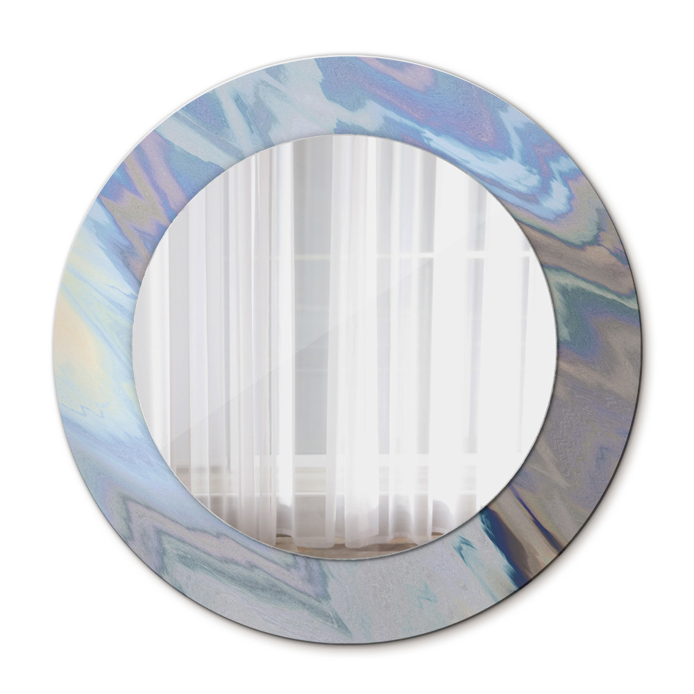 Oglinda cu decor rotunda Textura holografică