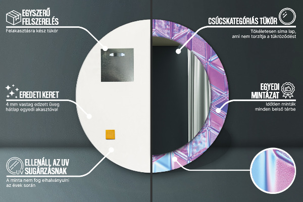 Oglinda cu decor rotunda Abstract suprarealist