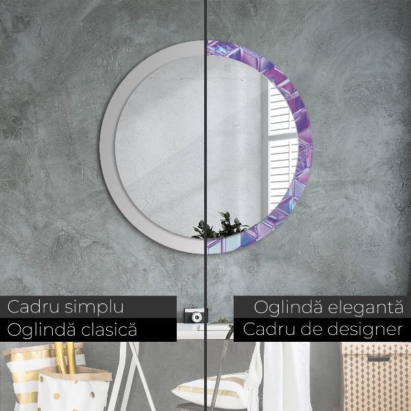 Oglinda cu decor rotunda Abstract suprarealist