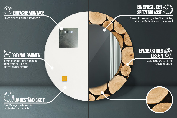 Oglinda rotunda imprimata Jurnale