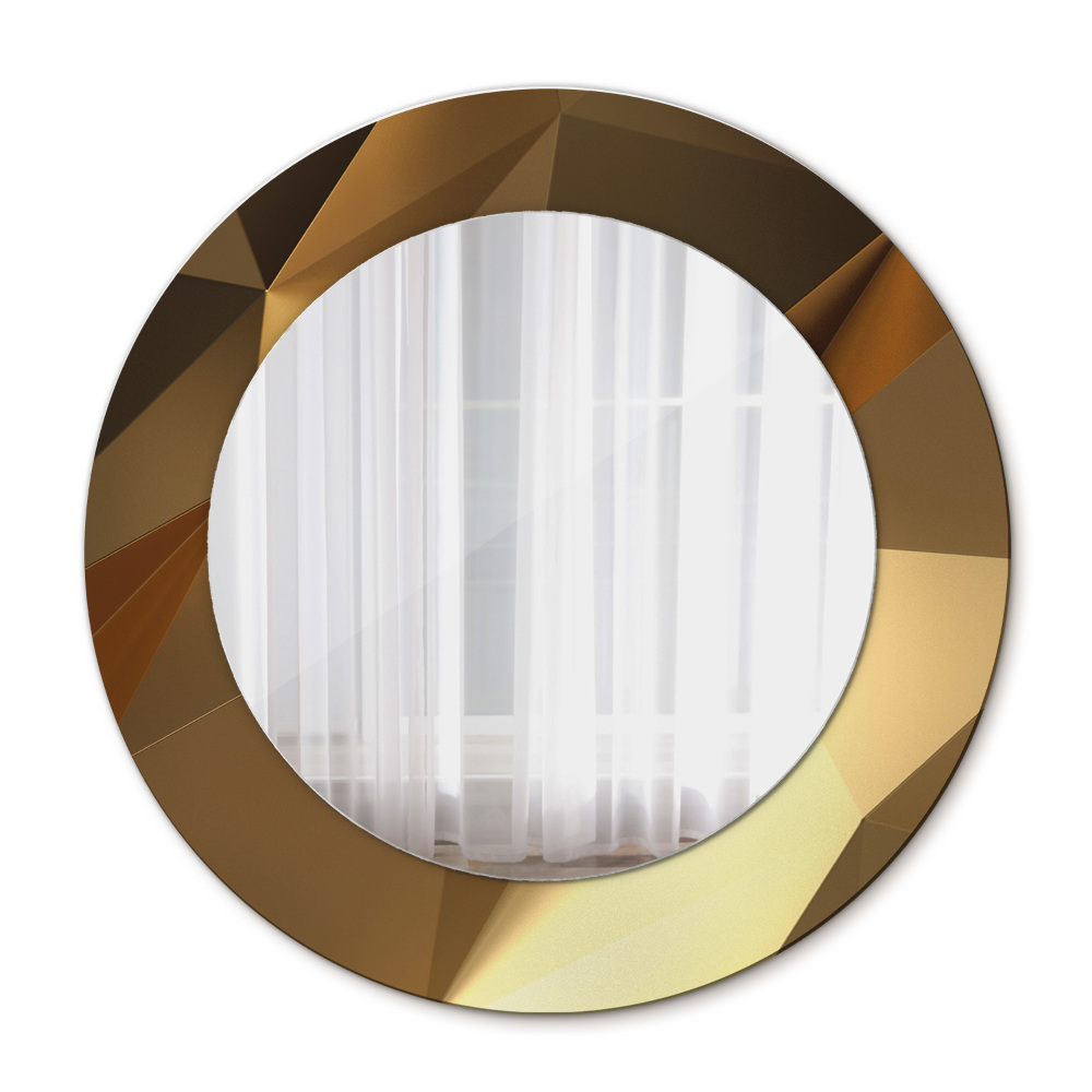 Oglinda rotunda imprimata Abstractizarea aurului