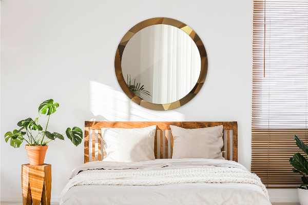 Oglinda rotunda imprimata Abstractizarea aurului