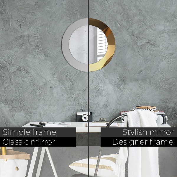 Oglinda rotunda imprimata Abstractizarea aurului