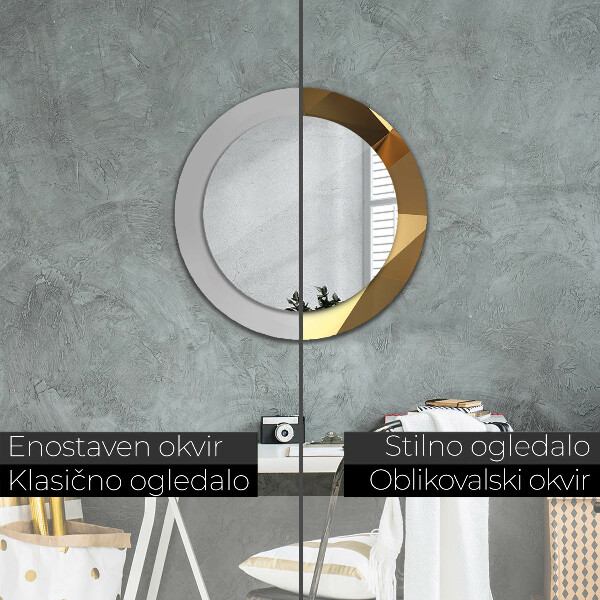 Oglinda rotunda imprimata Abstractizarea aurului
