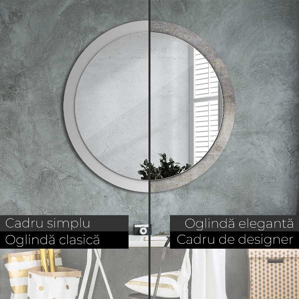 Decoratiuni perete cu oglinda Beton gri