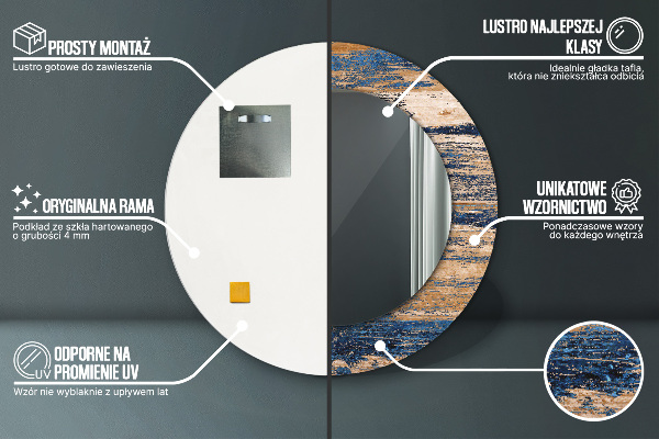 Decoratiuni perete cu oglinda Lemn abstract