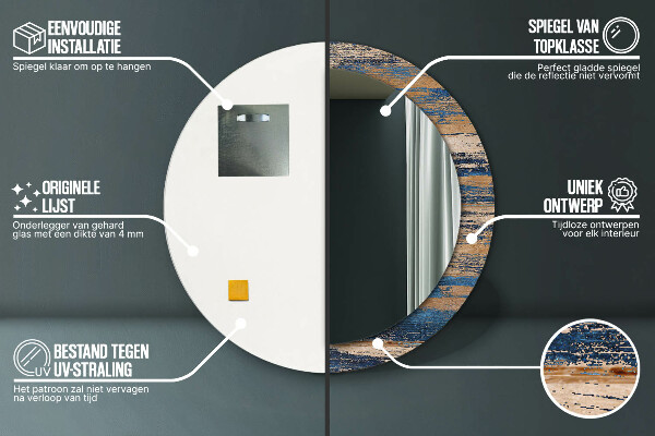 Decoratiuni perete cu oglinda Lemn abstract