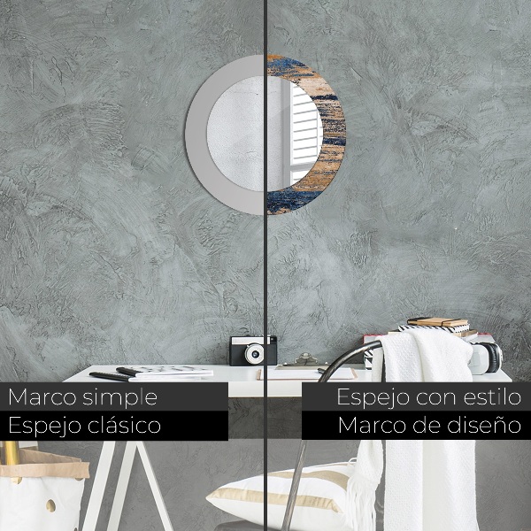 Decoratiuni perete cu oglinda Lemn abstract