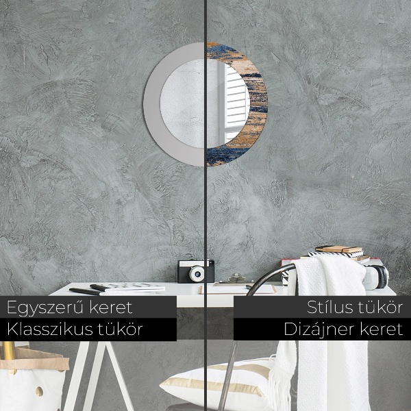 Decoratiuni perete cu oglinda Lemn abstract