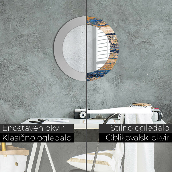 Decoratiuni perete cu oglinda Lemn abstract