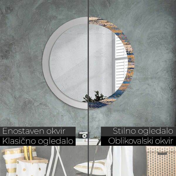 Decoratiuni perete cu oglinda Lemn abstract