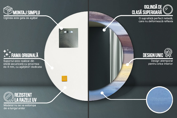 Decoratiuni perete cu oglinda Imagine abstractă