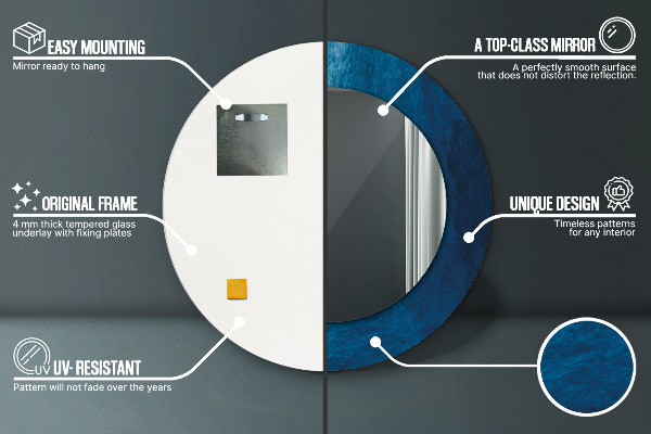 Oglinda rotunda imprimata Artă abstractă