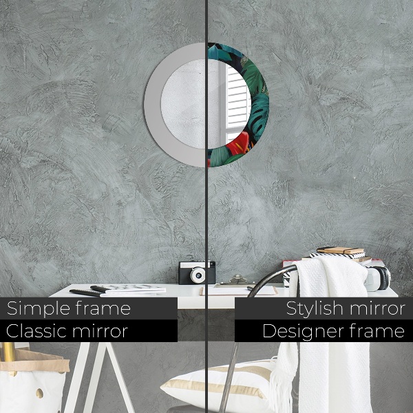 Oglinda cu decor rotunda Pădure în junglă