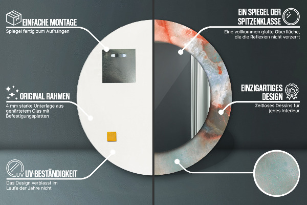 Decoratiuni perete cu oglinda Marmură onyx