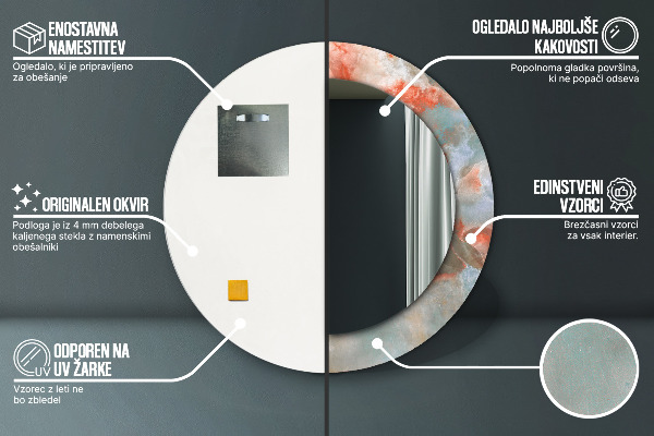 Decoratiuni perete cu oglinda Marmură onyx