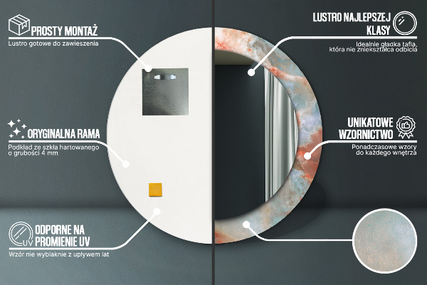 Decoratiuni perete cu oglinda Marmură onyx