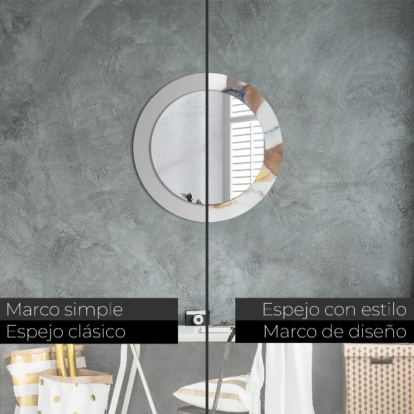 Decoratiuni perete cu oglinda Marmură albă