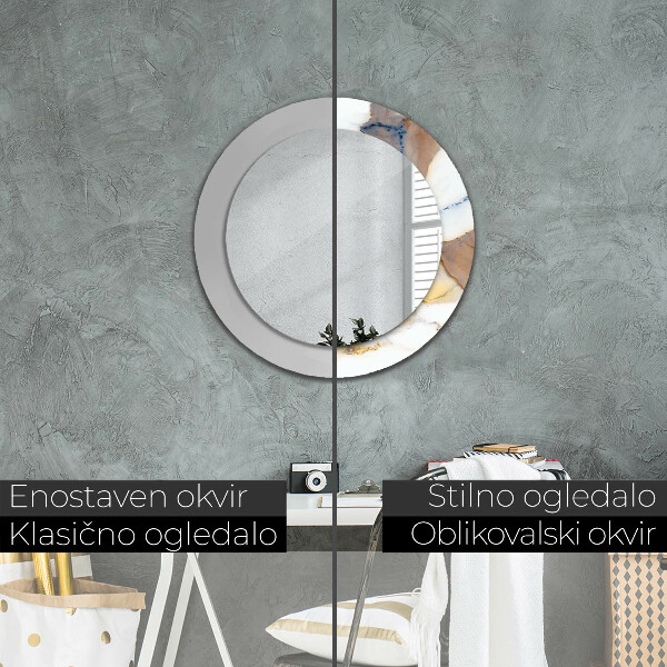 Decoratiuni perete cu oglinda Marmură albă