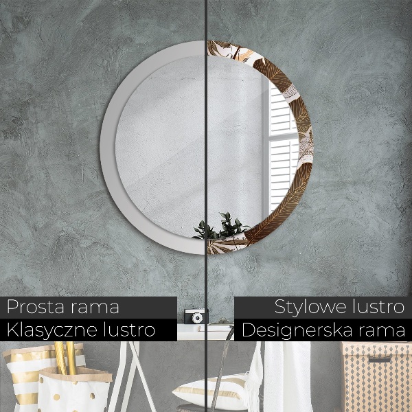 Decoratiuni perete cu oglinda Frunze de palmier