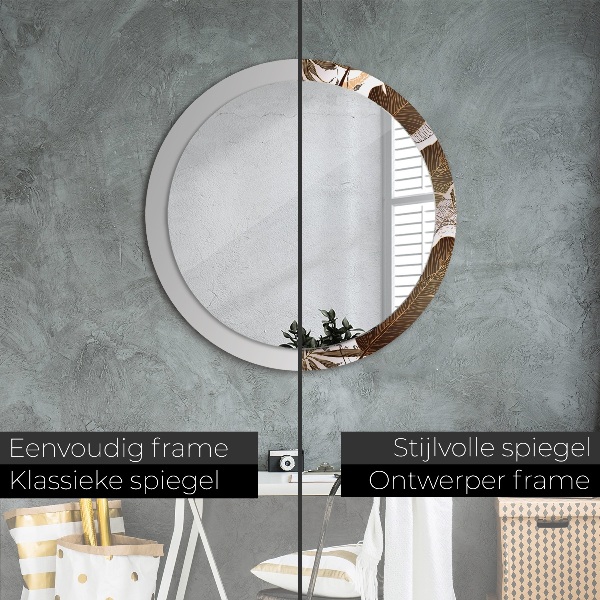 Decoratiuni perete cu oglinda Frunze de palmier