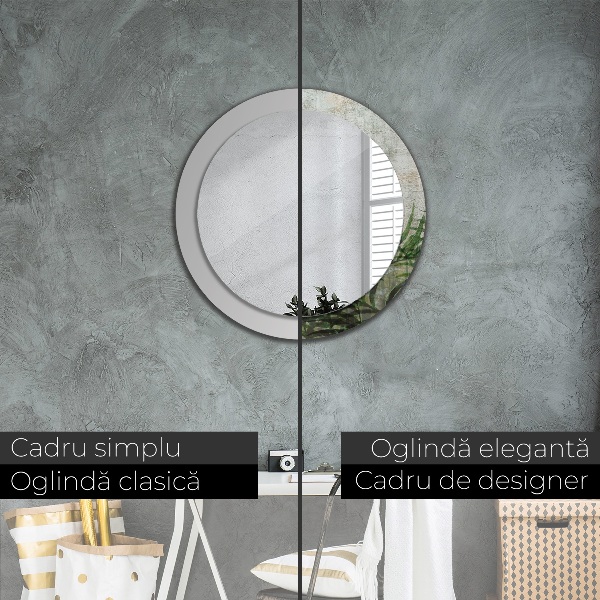 Decoratiuni perete cu oglinda Frunze de ferigă