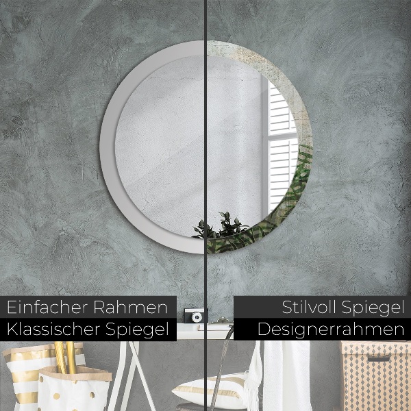 Decoratiuni perete cu oglinda Frunze de ferigă