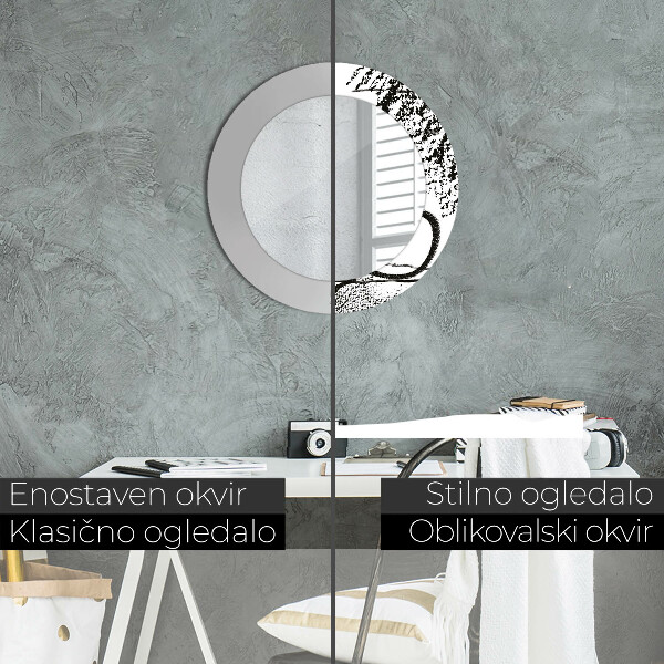 Oglinda rotunda imprimata Model de graffiti