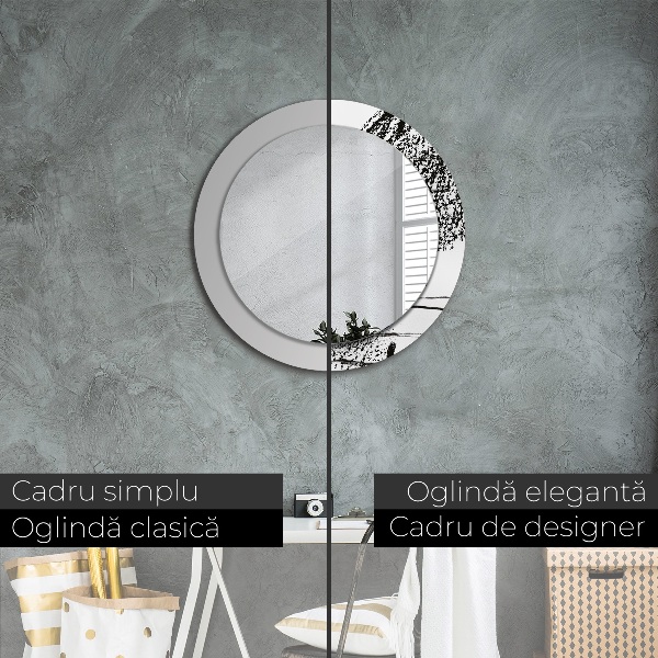 Oglinda rotunda imprimata Model de graffiti