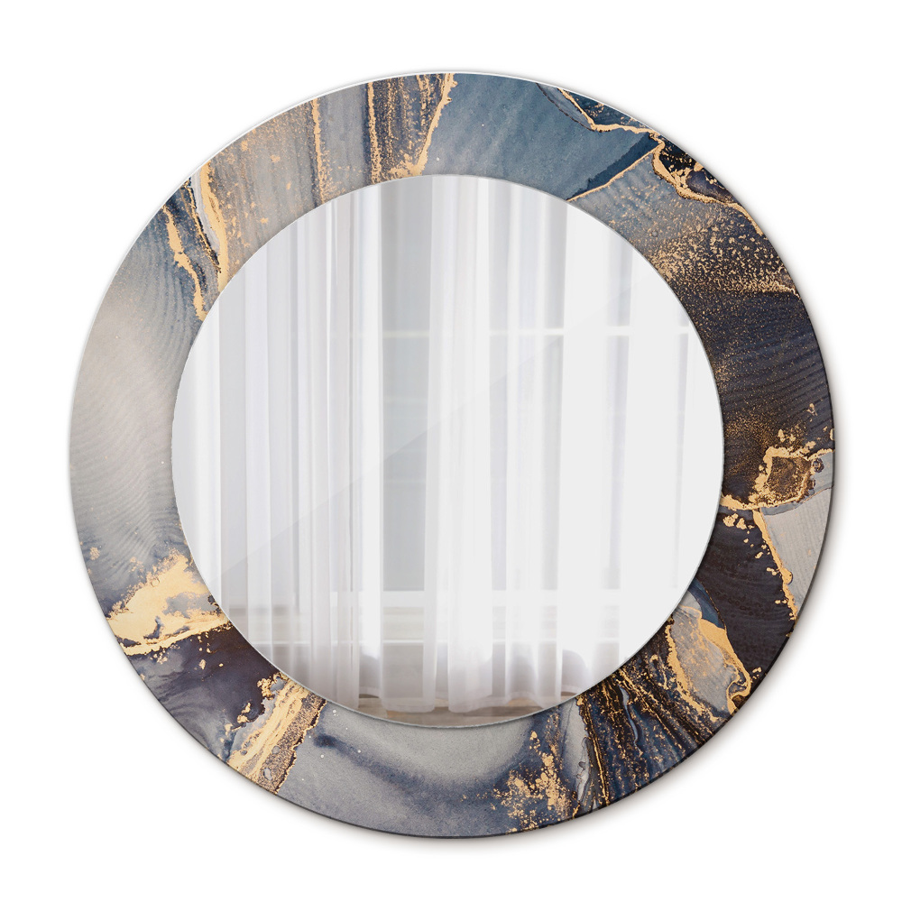 Oglinda rotunda imprimata Fluid abstract