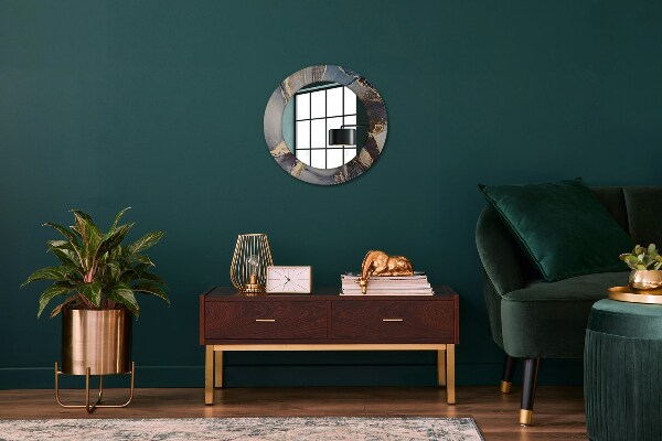 Oglinda rotunda imprimata Fluid abstract