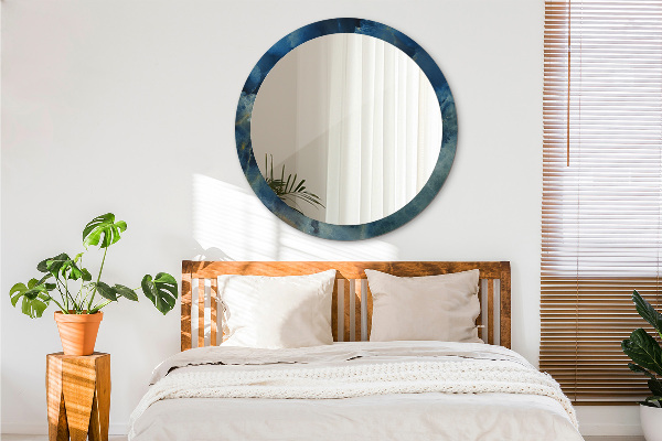 Oglinda rotunda imprimata Marmură onyx