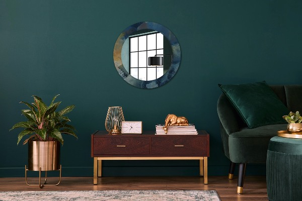 Oglinda rotunda imprimata Marmură onyx