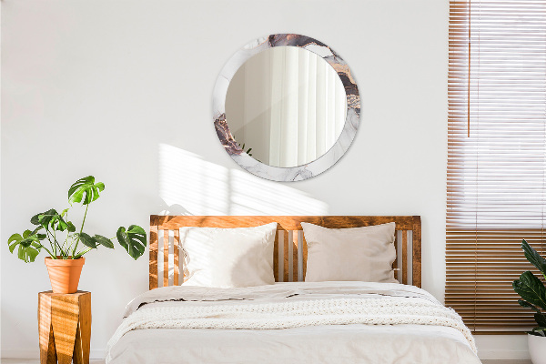 Oglinda rotunda imprimata Fluid abstract