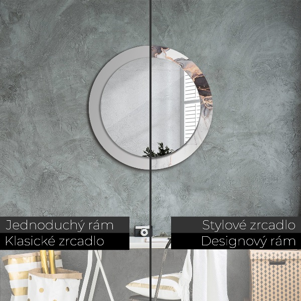 Oglinda rotunda imprimata Fluid abstract