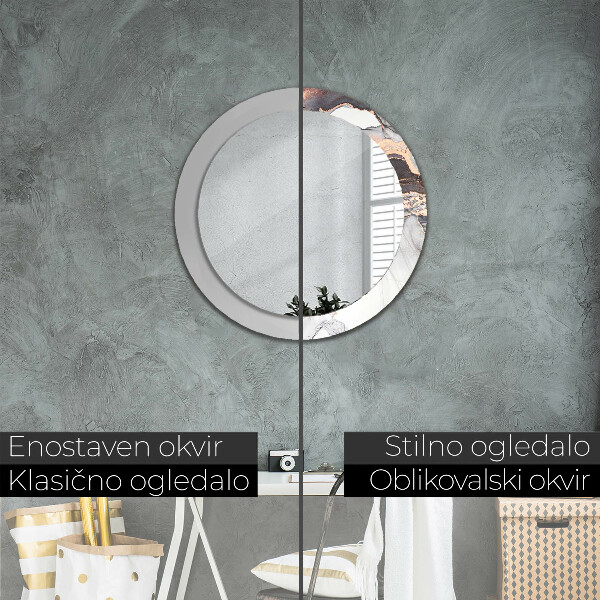 Oglinda rotunda imprimata Fluid abstract