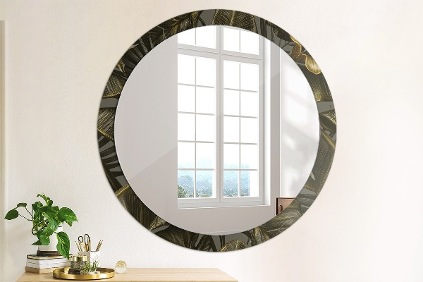 Oglinda cu decor rotunda Flori de hibiscus