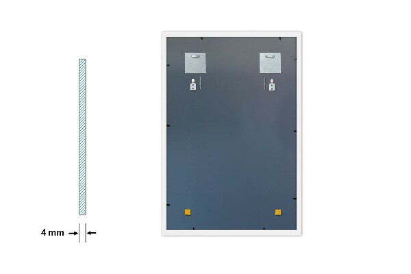 Dreptunghiulara oglinda pentru hol rama alba 80x60 cm