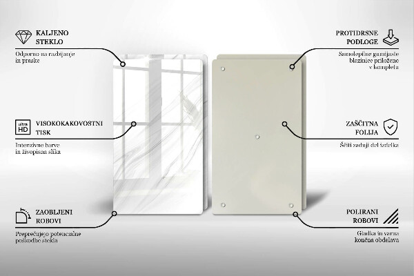Placă sticla protectie aragaz Marmură delicată